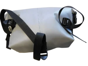 Brašna na řídítka na motorku – zadní strana