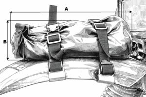 Technický nákres vaku na blatník