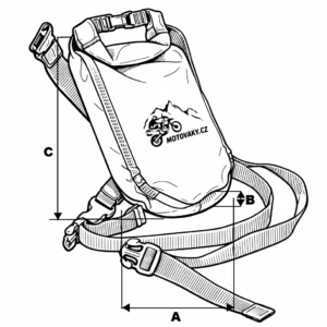 Nákres s kótováním vaku na nohu