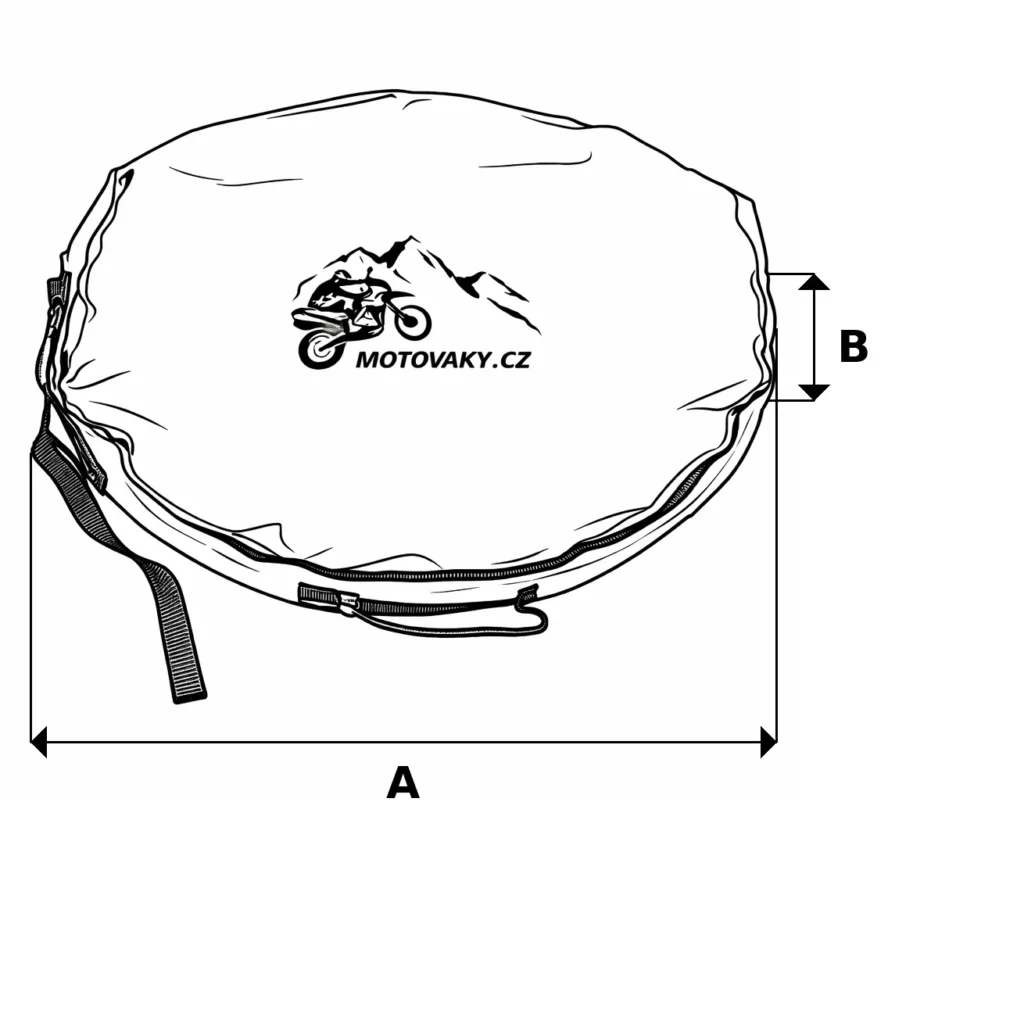 Technický nákres vaku na samorozkládací stan