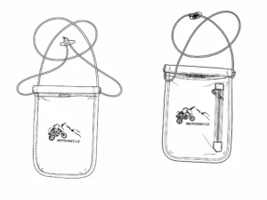 Vodotěsný vak na krk s kapsou na karty nebo Vodotěsný vak na krk