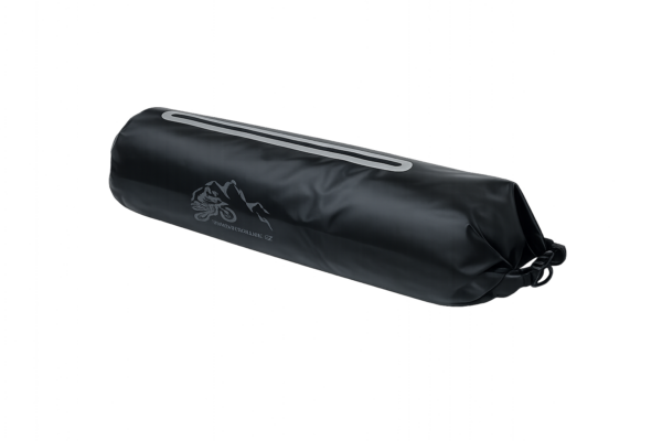 Úzký vak na stan na motorku – boční vstup pískovo-černá